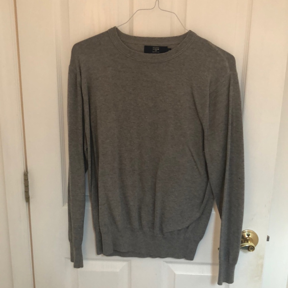 Grey j crew light sweater men’s medium